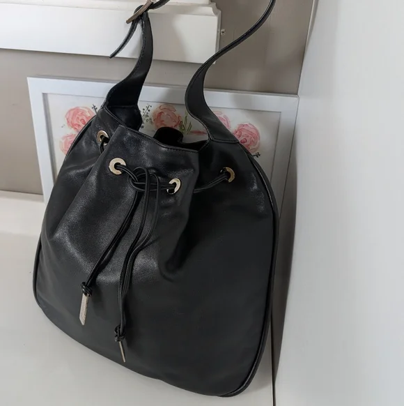 🖤 Vintage Y2K Gucci 001-4030 Genuine Smooth Leather Shoulder Satchel Bag, Black - Picture 7 of 16